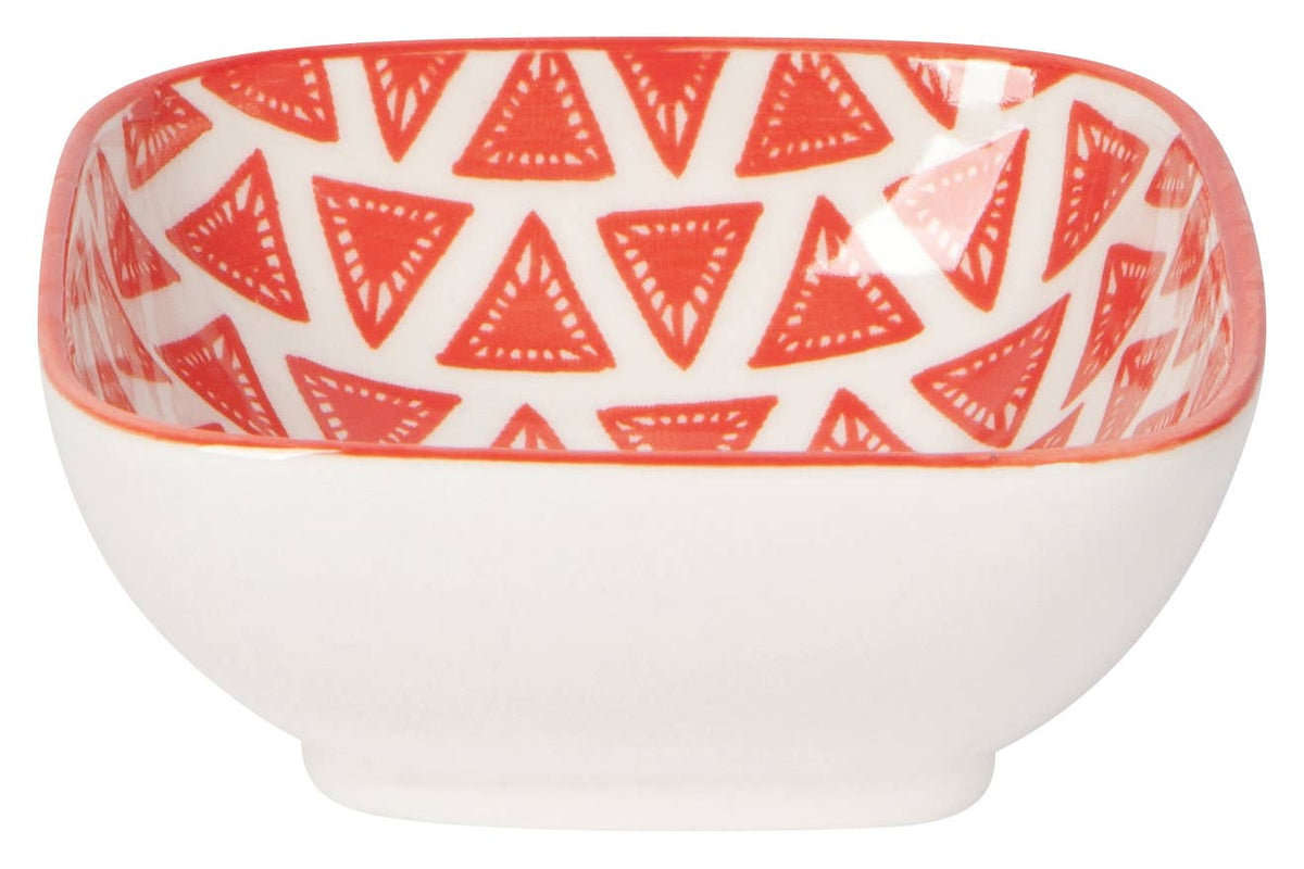 Square Pinch Bowls: Red
