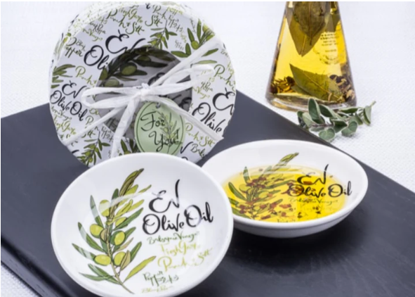 EV Olive Oil Dipping Dishes Gift (Set of 2)