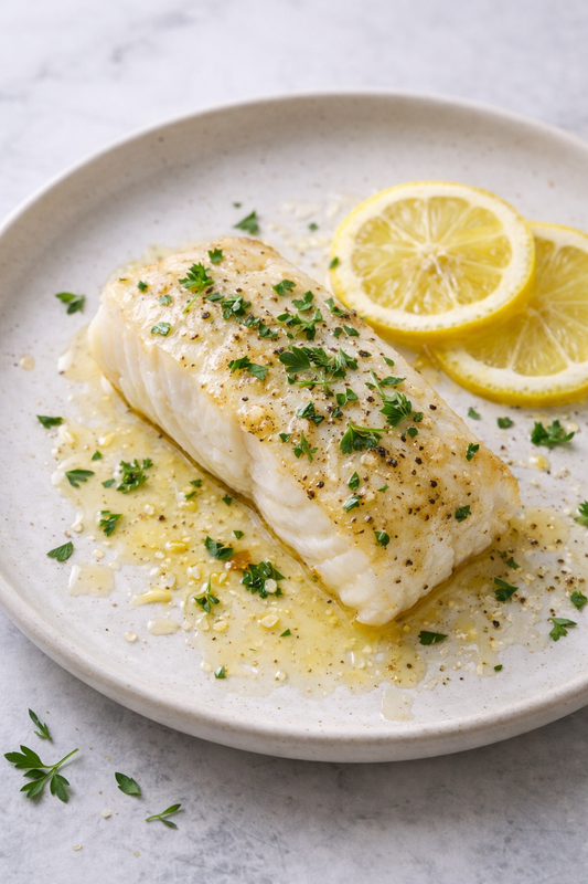 Gremolata Lemon White Balsamic Roasted Fish