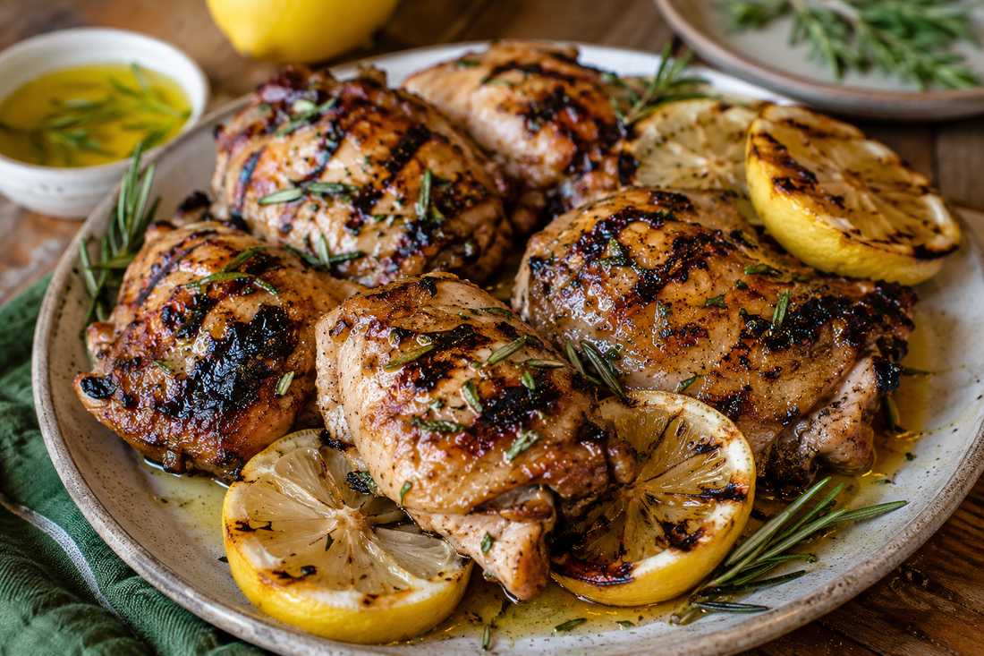 Grilled Rosemary Lemon Chicken Thighs