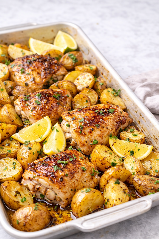 Lemon Herb Roasted Chicken & Potatoes
