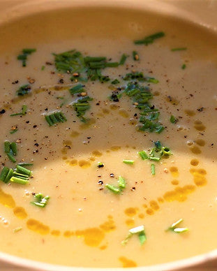Corn Bisque w/ Crispy Shallots