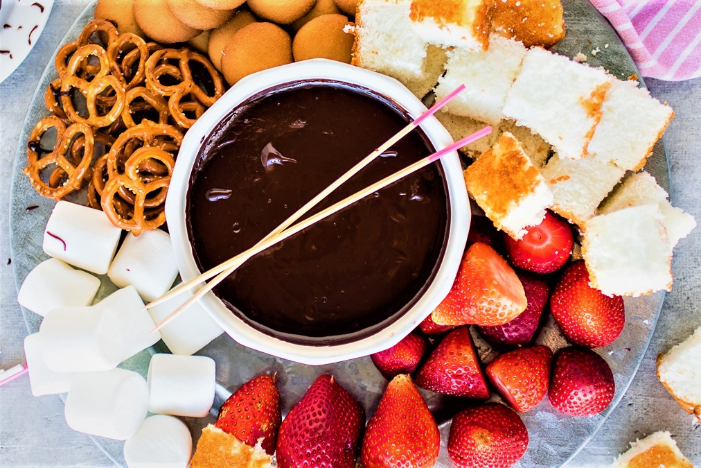 Blood Orange Dark Chocolate Fondue