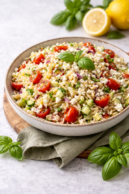 Lemon Basil Orzo Salad