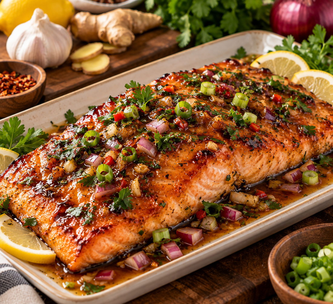 Honey Ginger Glazed Salmon
