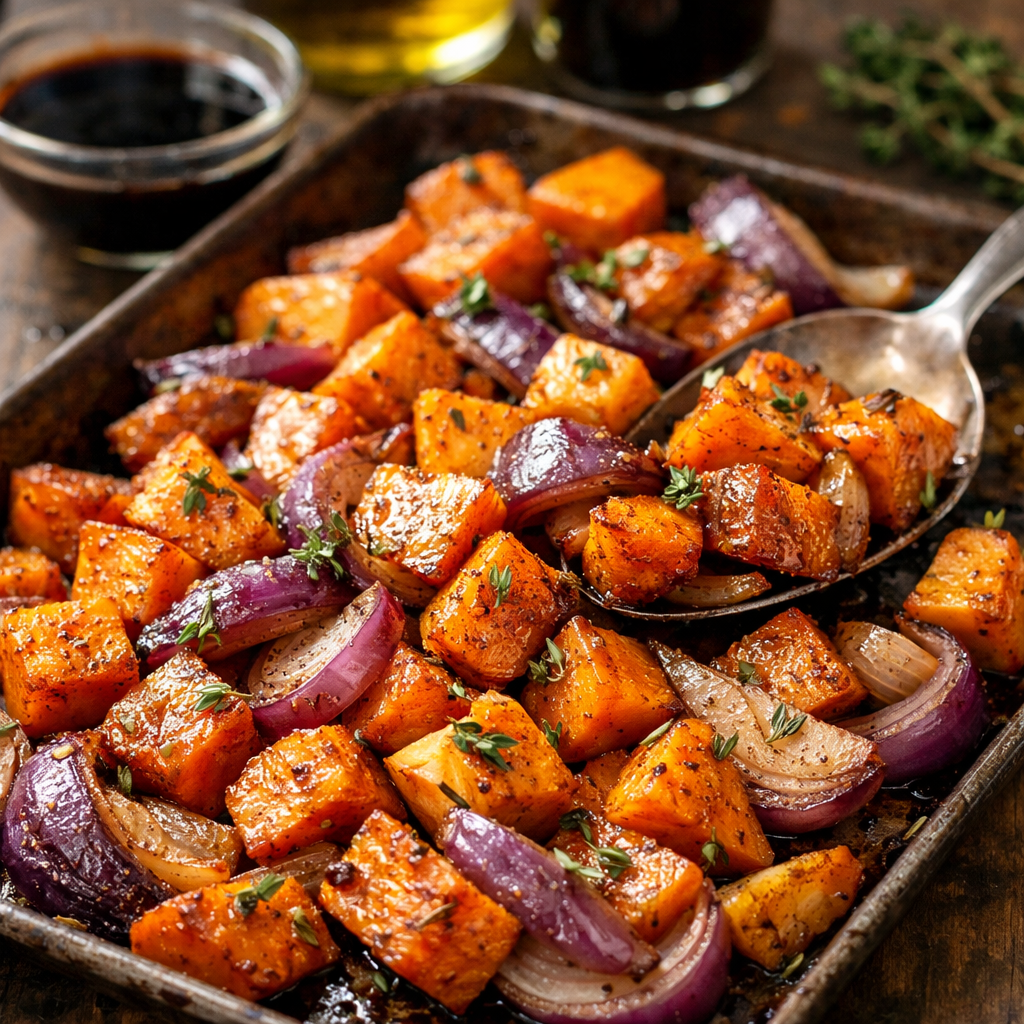 Roasted Sweet Potatoes & Onions