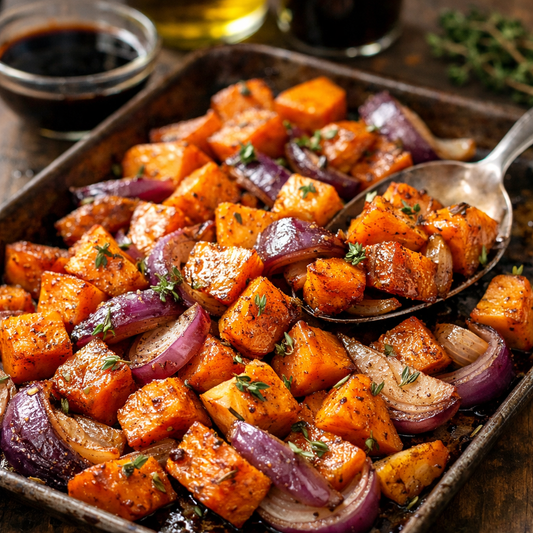 Roasted Sweet Potatoes & Onions