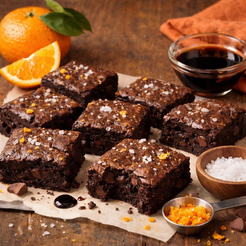 Tangerine Balsamic Brownies