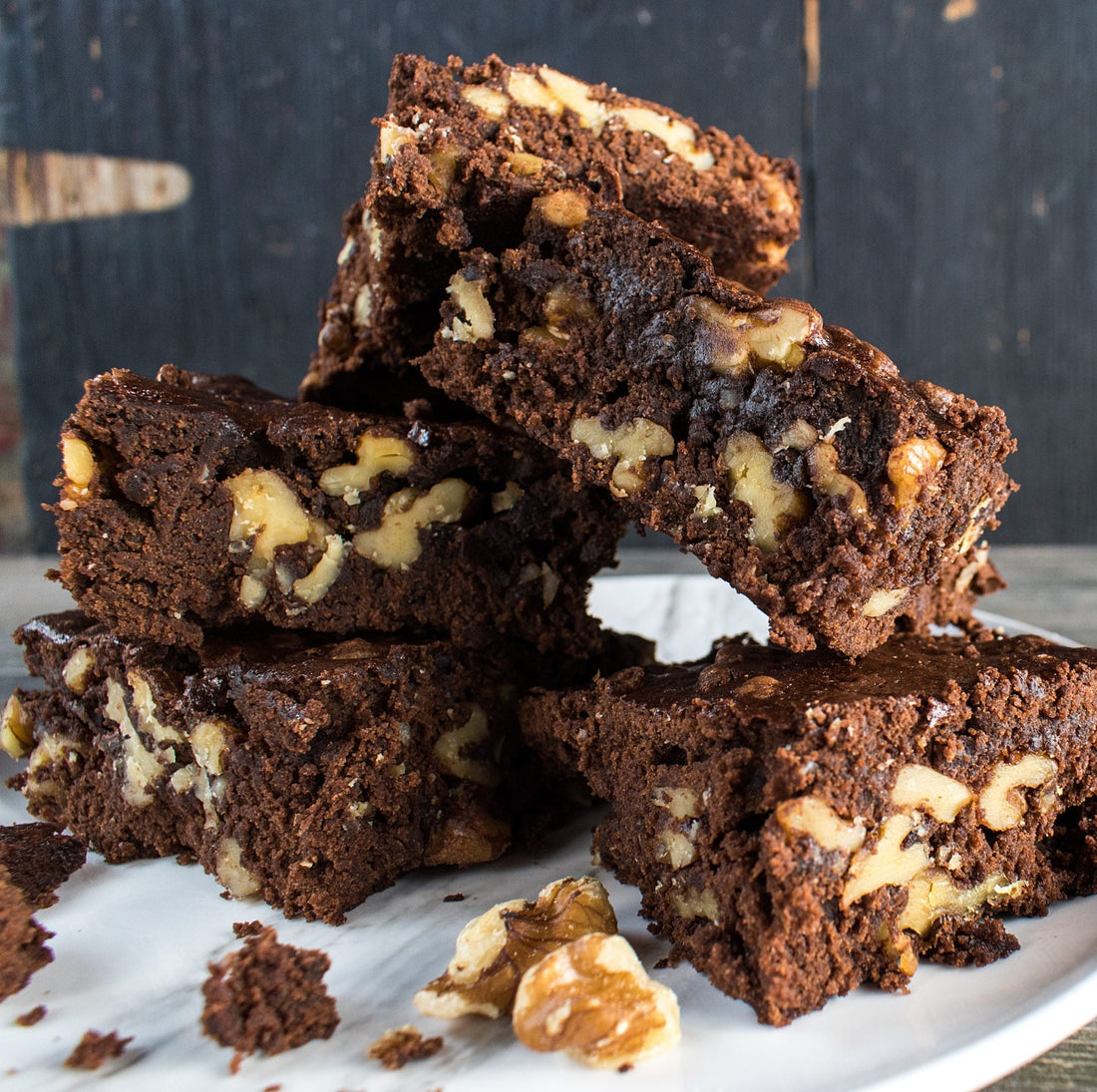 Dark Chocolate Walnut Brownies