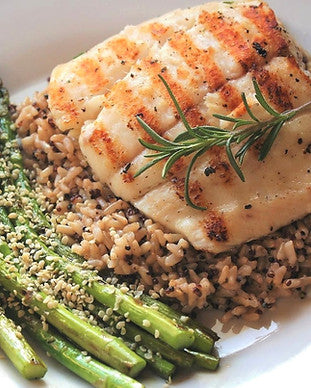 Olive Wood Smoked Halibut with Mushrooms