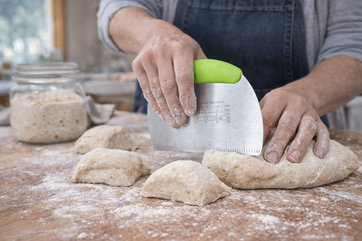 Stainless Steel Dough Scraper | Bench Scraper for Baking