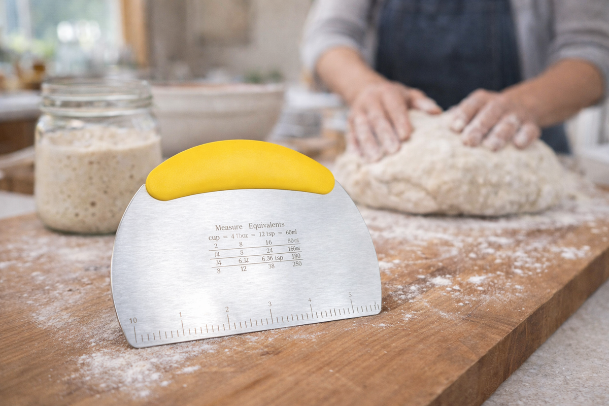 Stainless Steel Dough Scraper | Bench Scraper for Baking