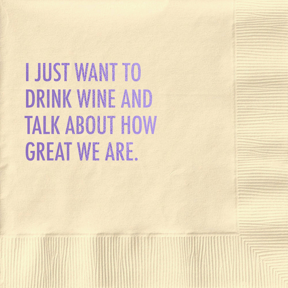 Wine & Great - Funny Cocktail Napkin