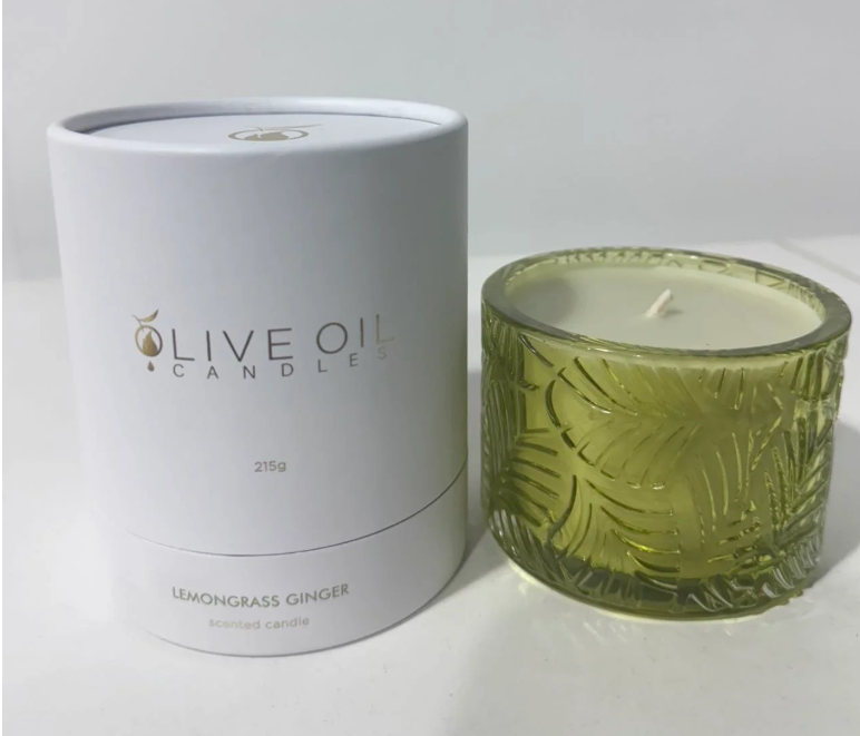 Premium Olive Oil Candle- Lemongrass and Ginger