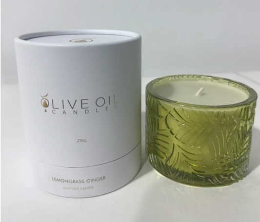 Premium Olive Oil Candle- Lemongrass and Ginger