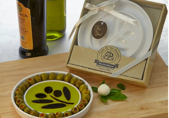 Taste of the Orchard Oil & Vinegar Dipping & Appetizer Plate