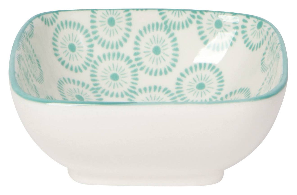 Square Pinch Bowls: Teal