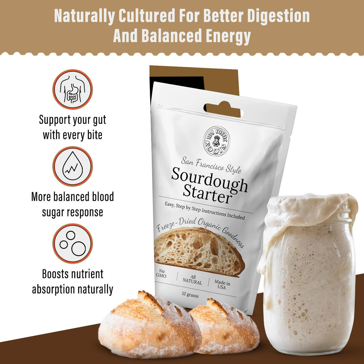 Organic Non-GMO, Freeze Dried, Sourdough Starter